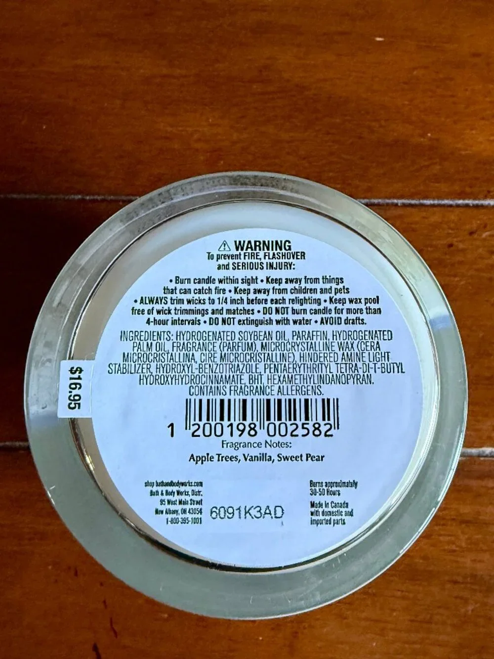 NEW SPRING APPLE Single Wick Candle Bath & Body Works